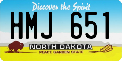 ND license plate HMJ651