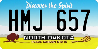 ND license plate HMJ657