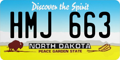 ND license plate HMJ663