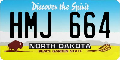 ND license plate HMJ664