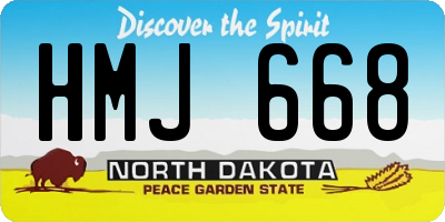 ND license plate HMJ668