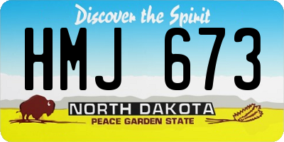 ND license plate HMJ673
