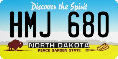 ND license plate HMJ680