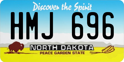 ND license plate HMJ696