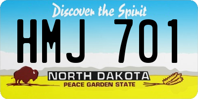 ND license plate HMJ701
