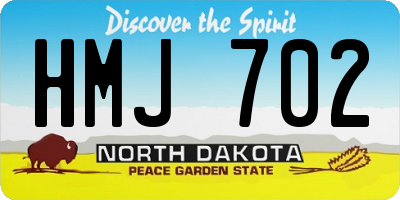 ND license plate HMJ702