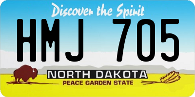 ND license plate HMJ705