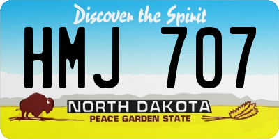 ND license plate HMJ707