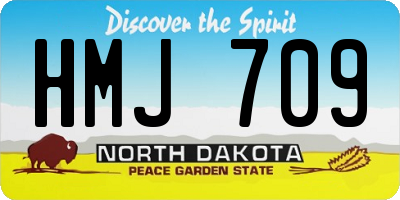 ND license plate HMJ709