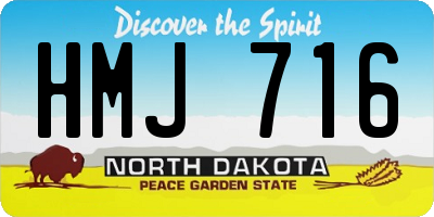 ND license plate HMJ716