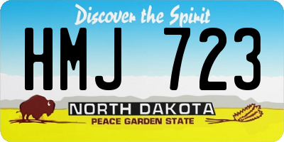 ND license plate HMJ723