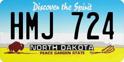 ND license plate HMJ724