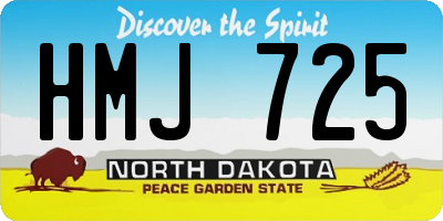 ND license plate HMJ725