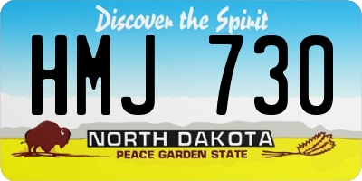 ND license plate HMJ730