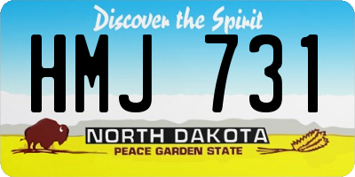 ND license plate HMJ731