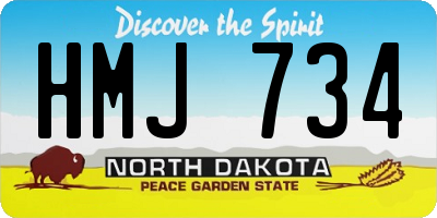 ND license plate HMJ734