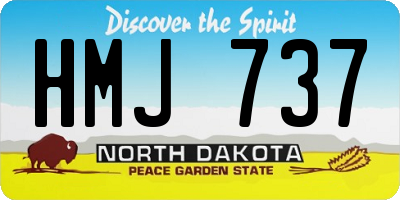 ND license plate HMJ737