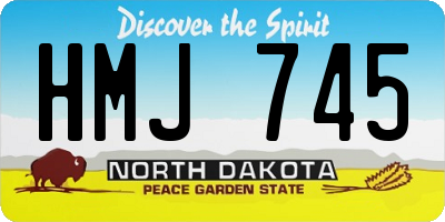 ND license plate HMJ745