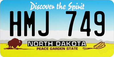 ND license plate HMJ749