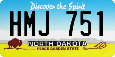 ND license plate HMJ751