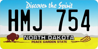 ND license plate HMJ754