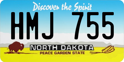 ND license plate HMJ755