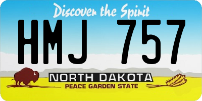 ND license plate HMJ757