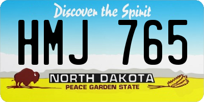 ND license plate HMJ765