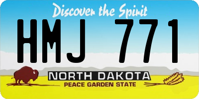 ND license plate HMJ771