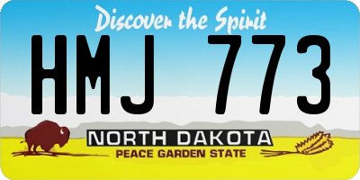 ND license plate HMJ773