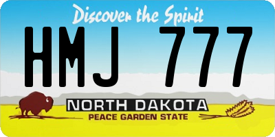ND license plate HMJ777