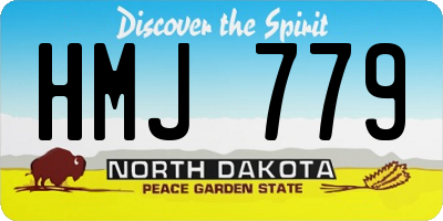 ND license plate HMJ779