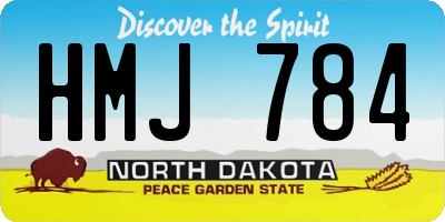 ND license plate HMJ784