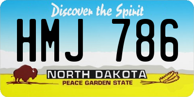 ND license plate HMJ786