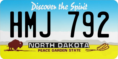 ND license plate HMJ792