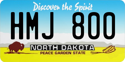 ND license plate HMJ800
