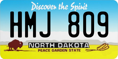 ND license plate HMJ809