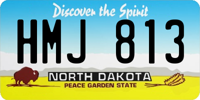 ND license plate HMJ813