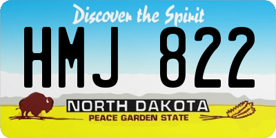 ND license plate HMJ822
