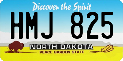 ND license plate HMJ825
