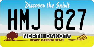 ND license plate HMJ827