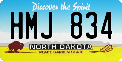 ND license plate HMJ834