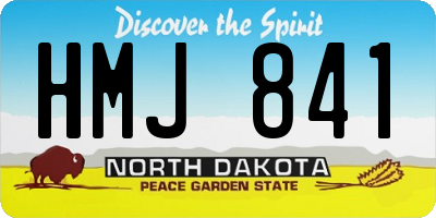 ND license plate HMJ841