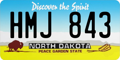 ND license plate HMJ843