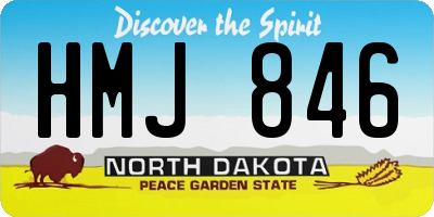 ND license plate HMJ846