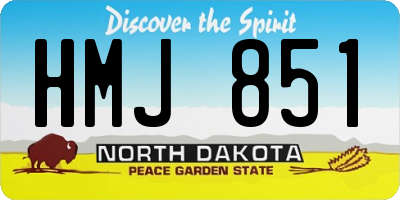 ND license plate HMJ851