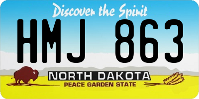 ND license plate HMJ863