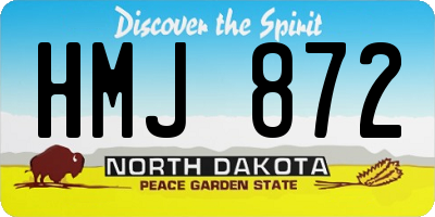 ND license plate HMJ872