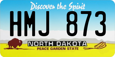 ND license plate HMJ873