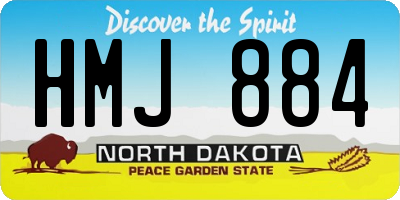 ND license plate HMJ884